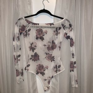 Urban Planet Floral Mesh Bodysuit